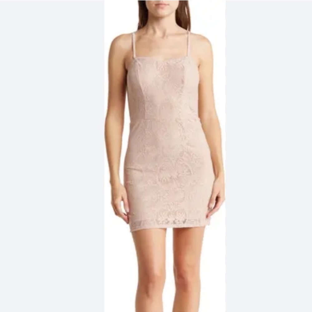 Dress the Population Leanne Pink Lace Mini Dress Women Size Small NWT Size XS - Picture 2 of 9
